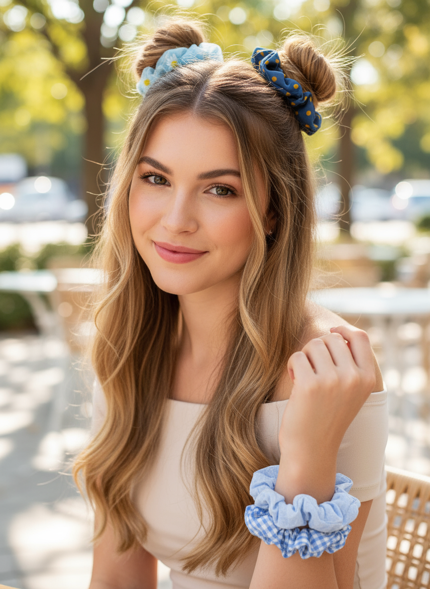 5-Pack Color Assortment Hair Elastics | Strong Non-Slip Ponytail Holders