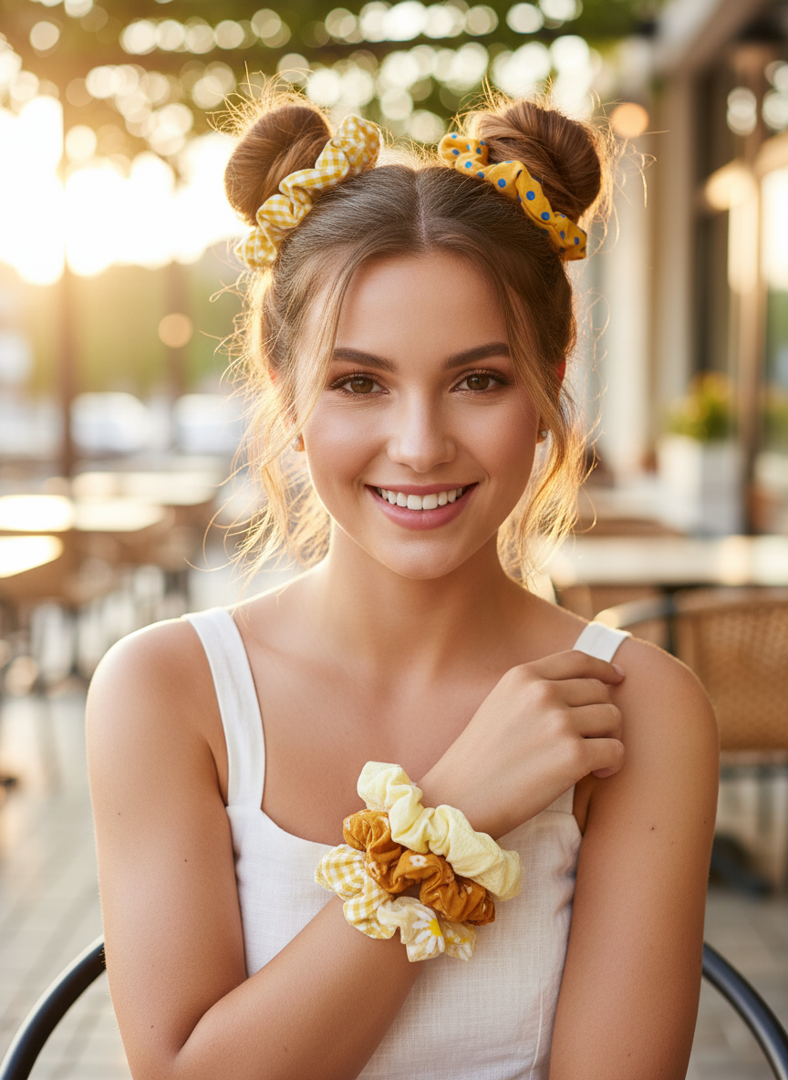 5-Pack Color Assortment Hair Elastics | Strong Non-Slip Ponytail Holders