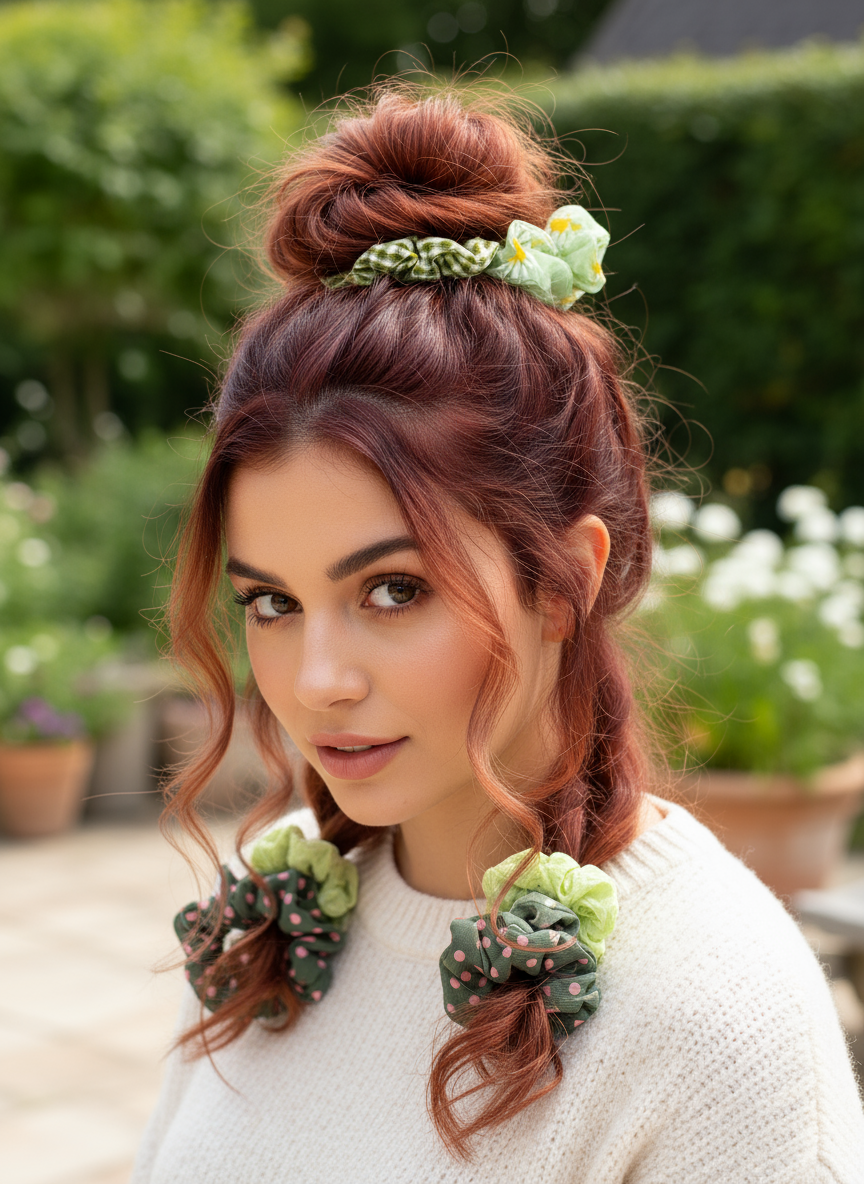 5-Pack Color Assortment Hair Elastics | Strong Non-Slip Ponytail Holders