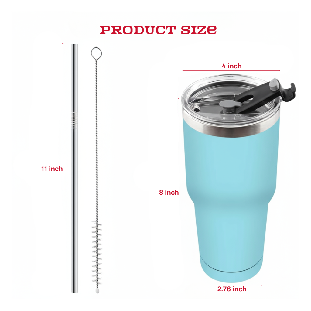 30oz Insulated Stainless Steel Tumbler | Splash-Proof Travel Mug