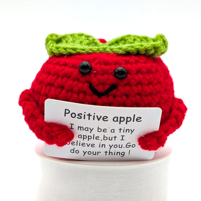Succulent Red Apple Positive Vibes Crochet Minis