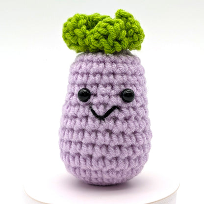 Tsakoniki Eggplant Positive Vibes Crochet Minis