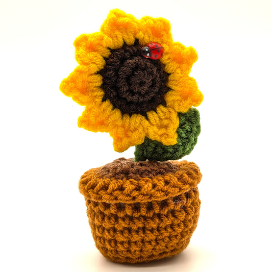 Desktop Happiness Planter Positive Vibes Crochet Minis
