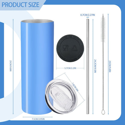 20oz Travel Mug 🥤 Steel Vacuum Double Wall Mug Proof Lids Straw and Cleaning brush