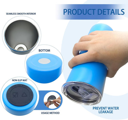 20oz Travel Mug 🥤 Steel Vacuum Double Wall Mug Proof Lids Straw and Cleaning brush