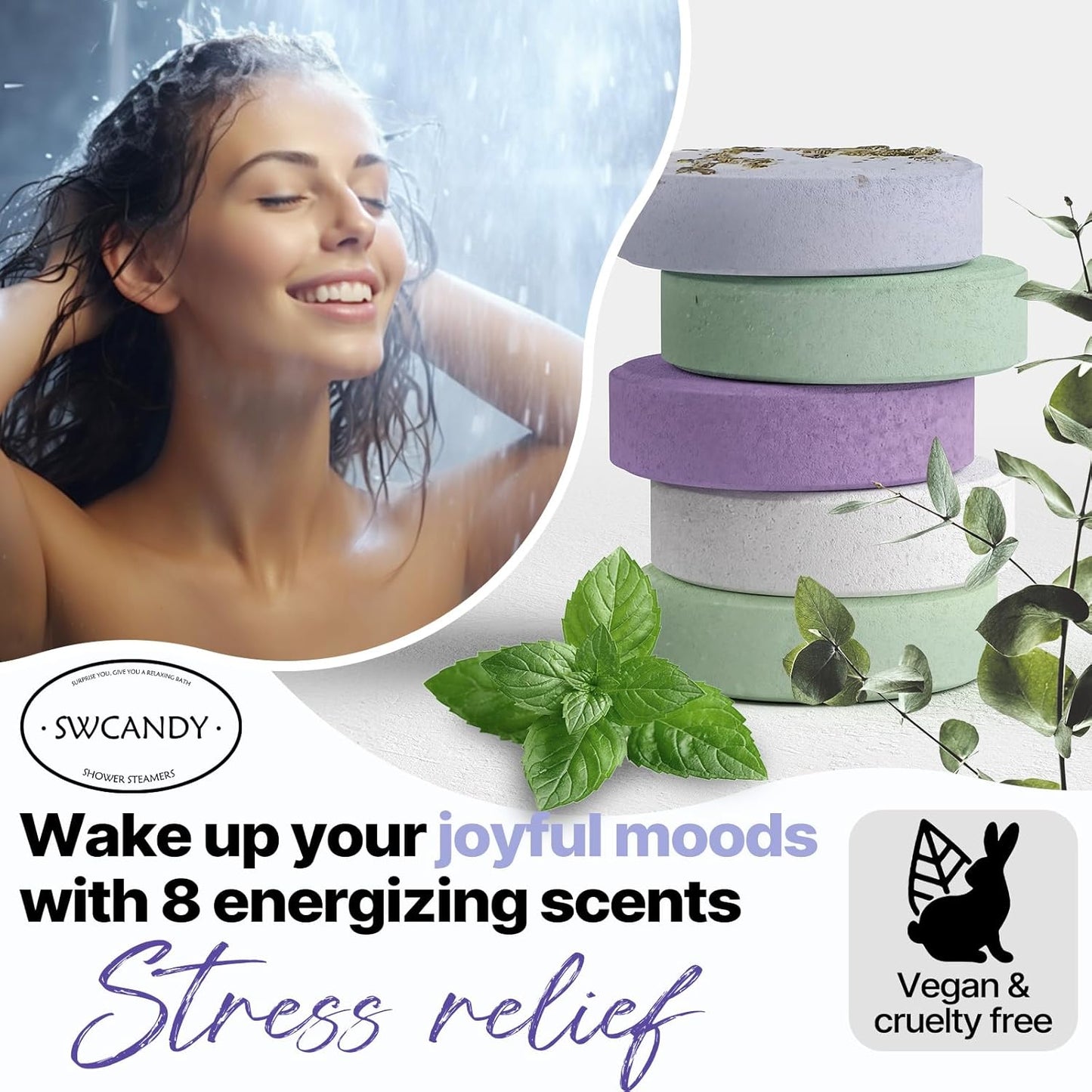 Shower Steamers Aromatherapy Natural Essential Oils Relaxation Home SPA