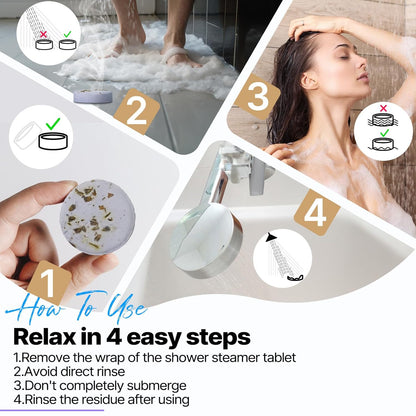 Shower Steamers Aromatherapy Natural Essential Oils Relaxation Home SPA
