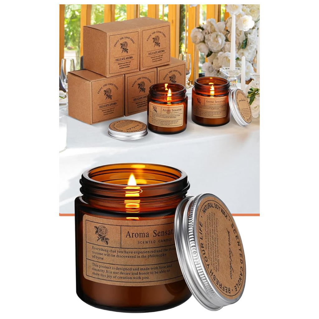 Soy Wax Scented Candle | Soothing White Tea Aroma