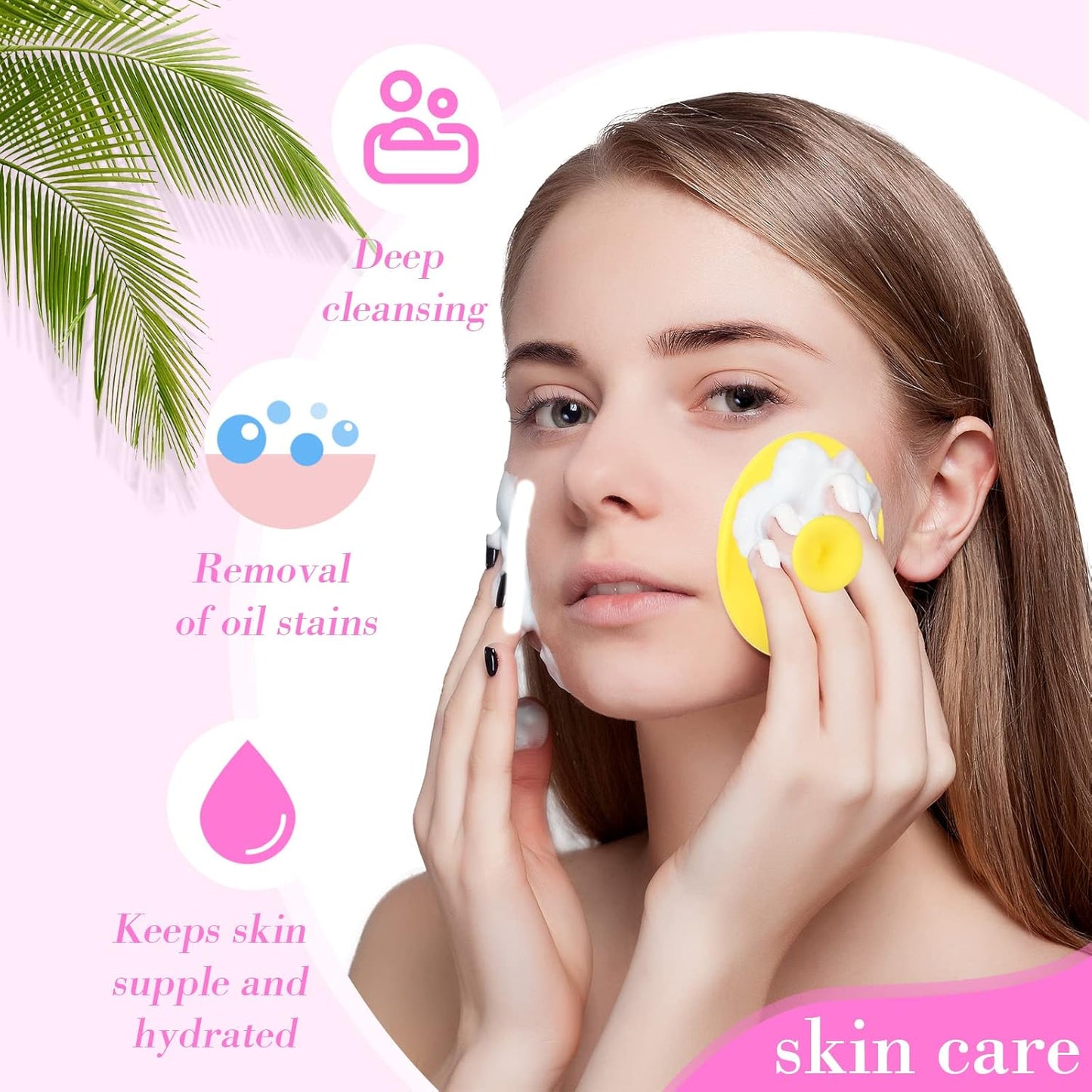 Soft Silicone Face Scrubber | Deep Cleansing & Blackhead Remover Brush