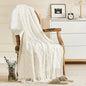 50x60 Knitted Throw Blanket with Tassels | Cozy & Soft
