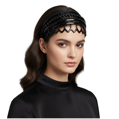 4-Pack Non-Slip Headbands with Teeth | Plastic Hairbands for Women