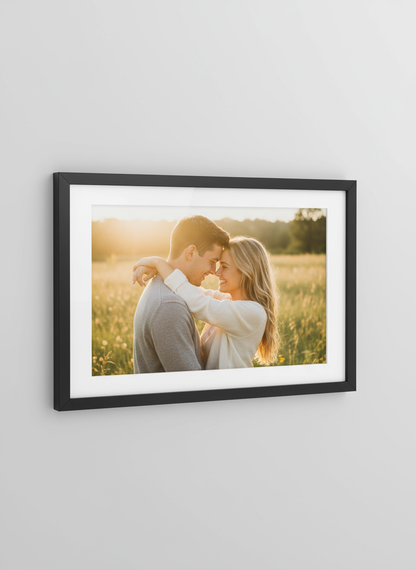 5x7 Black Wood Picture Frame | Lightweight Acrylic Glass
