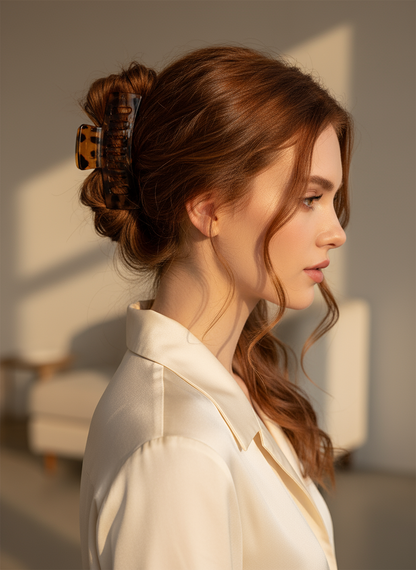 Marble Acrylic Claw Clips (3.35") | Non-Slip Hair Clips for Thick Hair