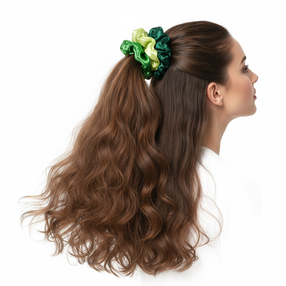 5-Pack Satin Silk Scrunchies for Thick Hair | Damage-Free Hair Ties