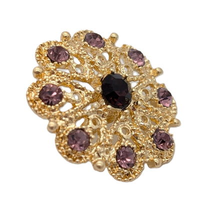 Amethyst Filigree Pin