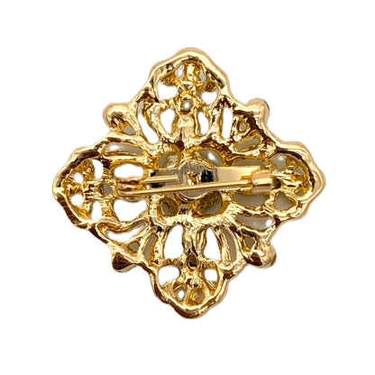 Emerald Filigree Pin