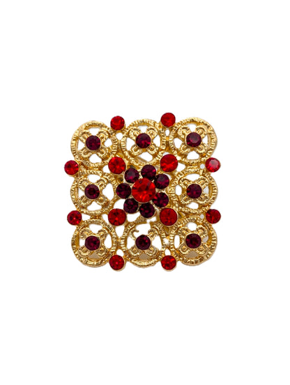Ruby Diamond Brooch