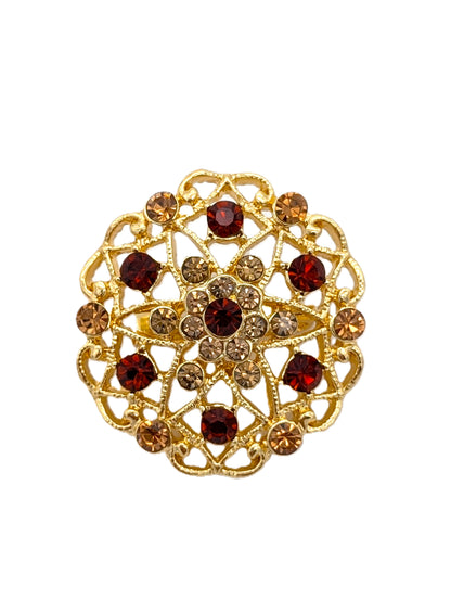 Garnet & Topaz Brooch