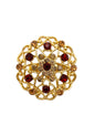 Garnet & Topaz Brooch
