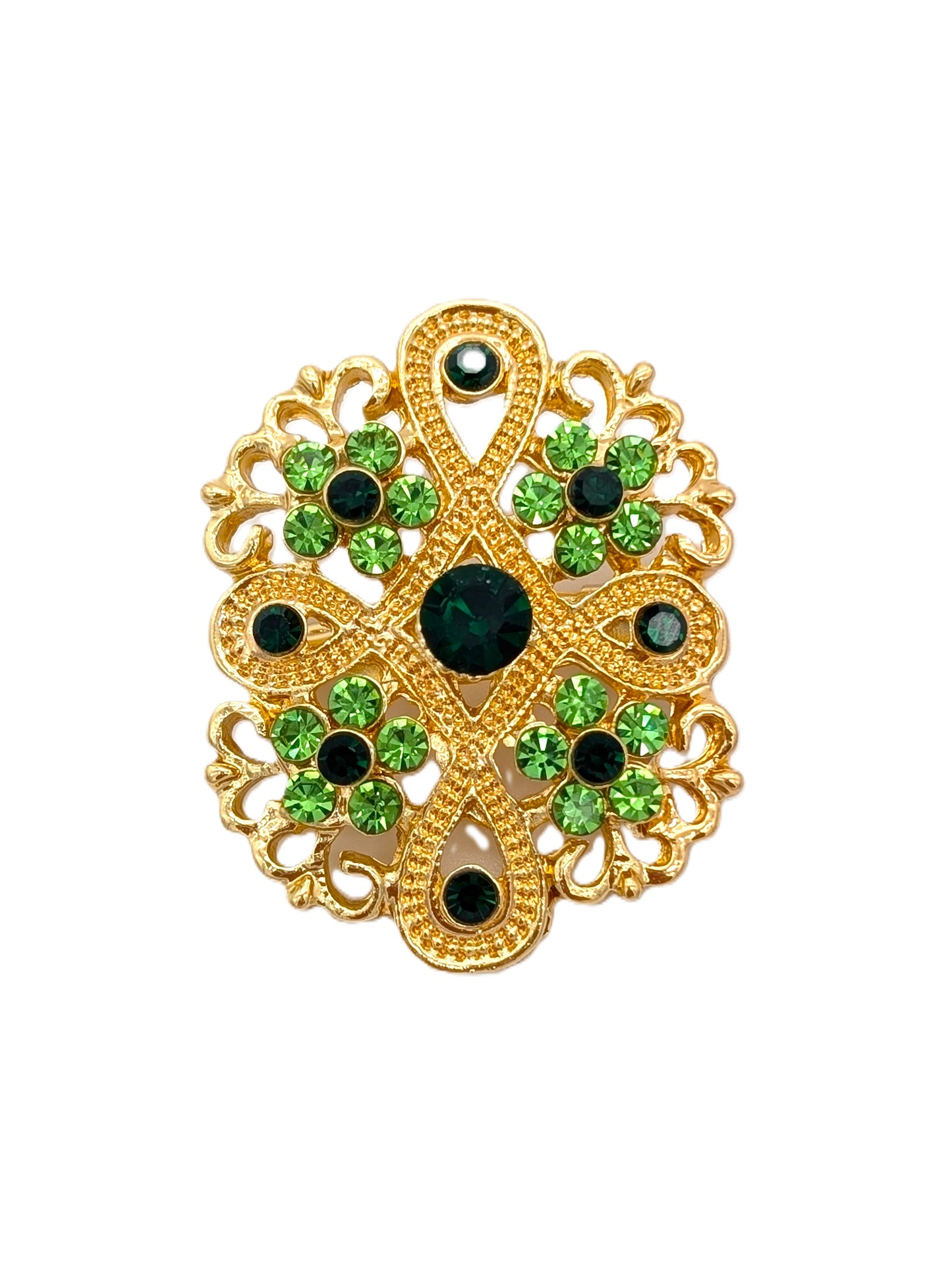 Emerald Knot Brooch