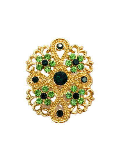 Emerald Knot Brooch