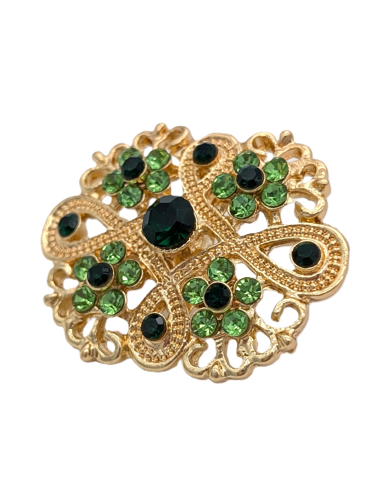 Emerald Knot Brooch