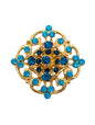 Sapphire Quatrefoil Brooch