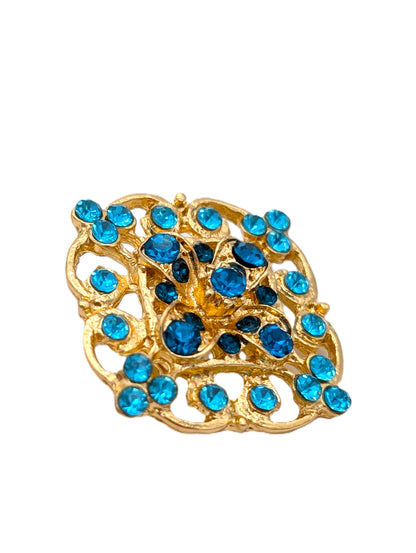 Sapphire Quatrefoil Brooch