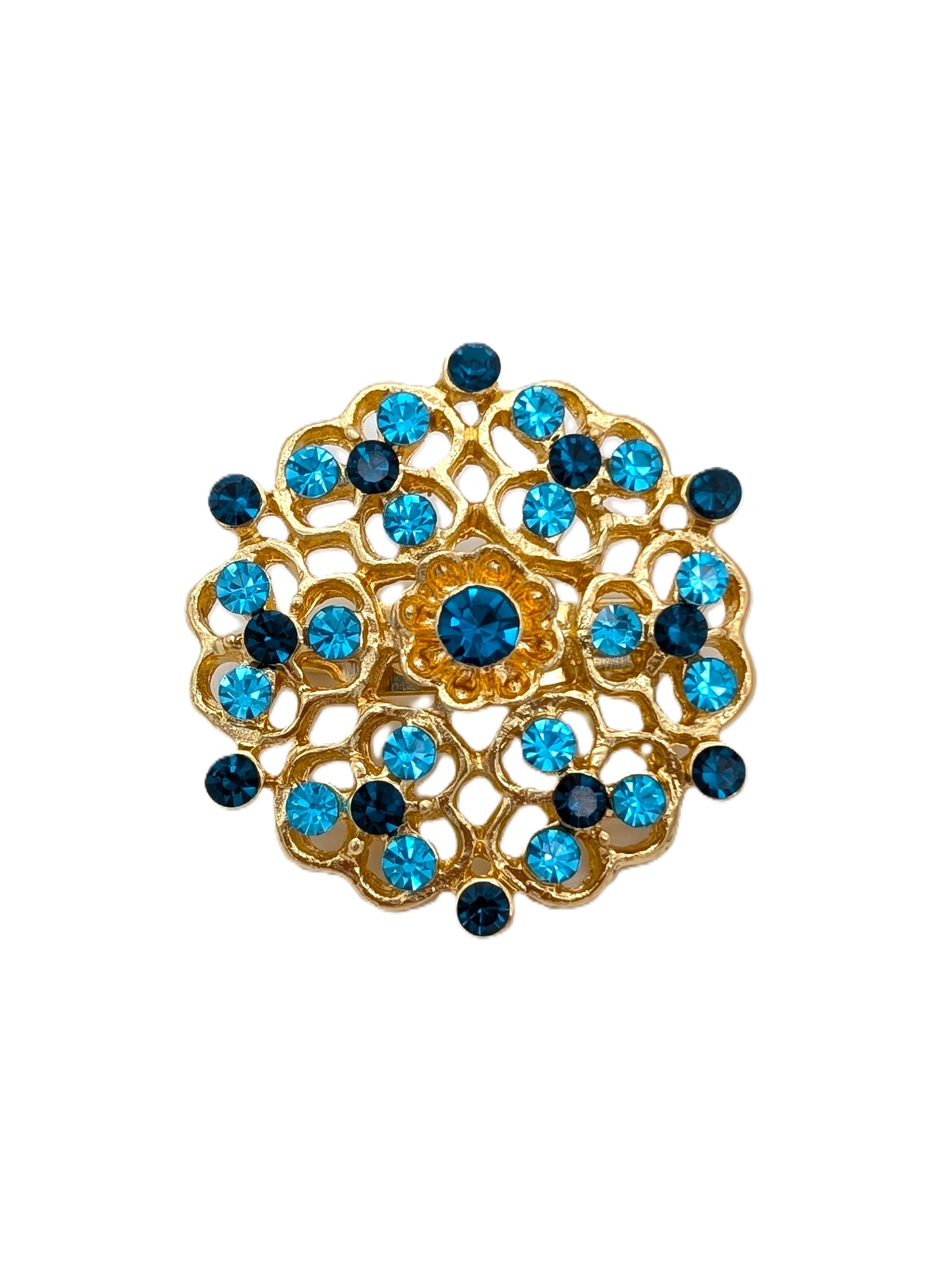 Azure Medallion Brooch