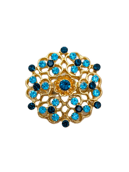 Azure Medallion Brooch