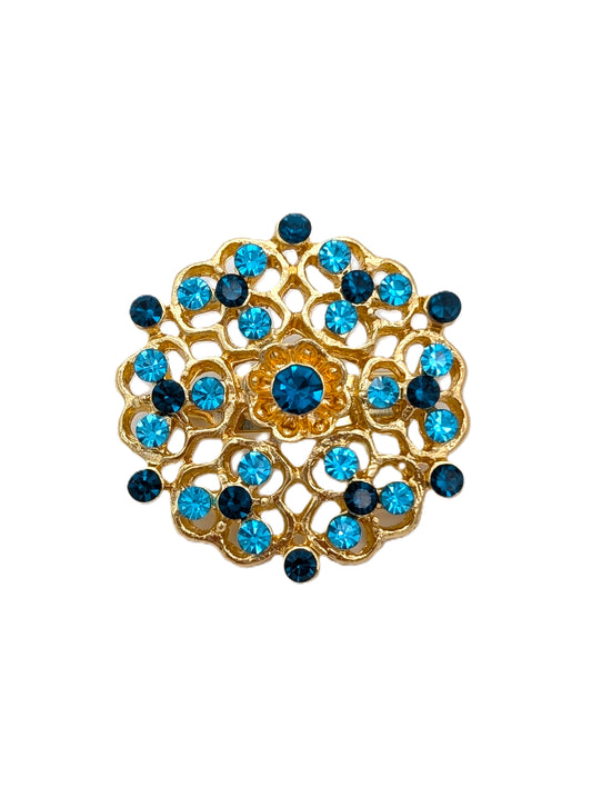 Azure Medallion Brooch