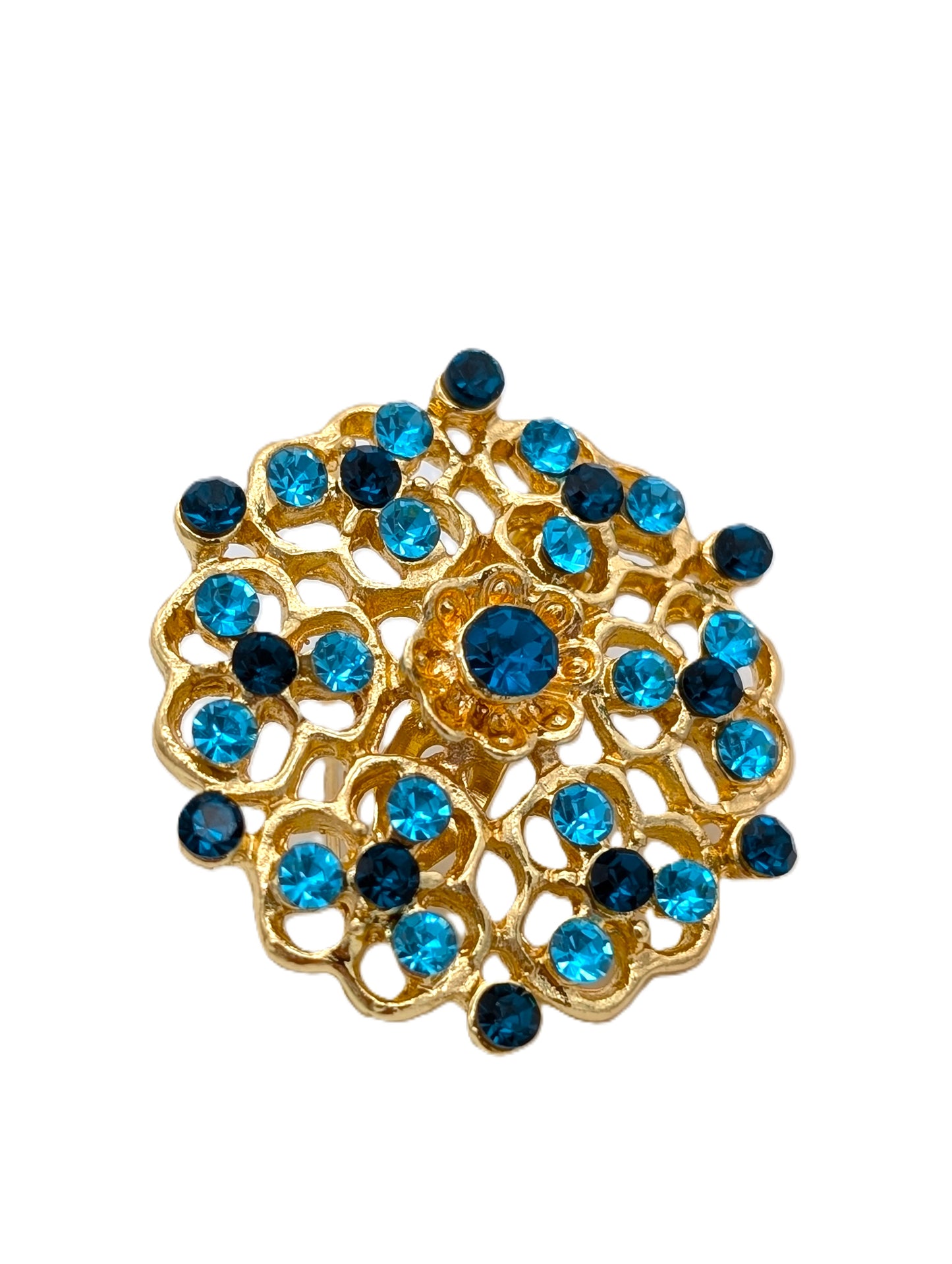Azure Medallion Brooch