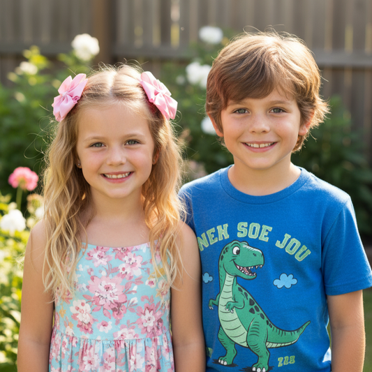 Boutique Pinwheel Clips 3" Grosgrain Pair