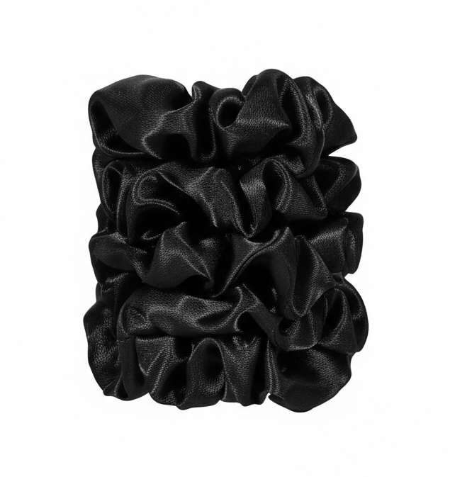 5-Pack Satin Silk Scrunchies for Thick Hair | Damage-Free Hair Ties