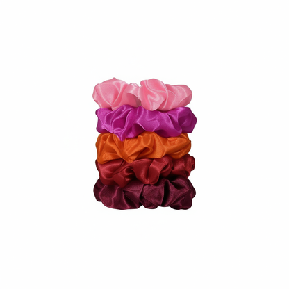 5-Pack Satin Silk Scrunchies for Thick Hair | Damage-Free Hair Ties