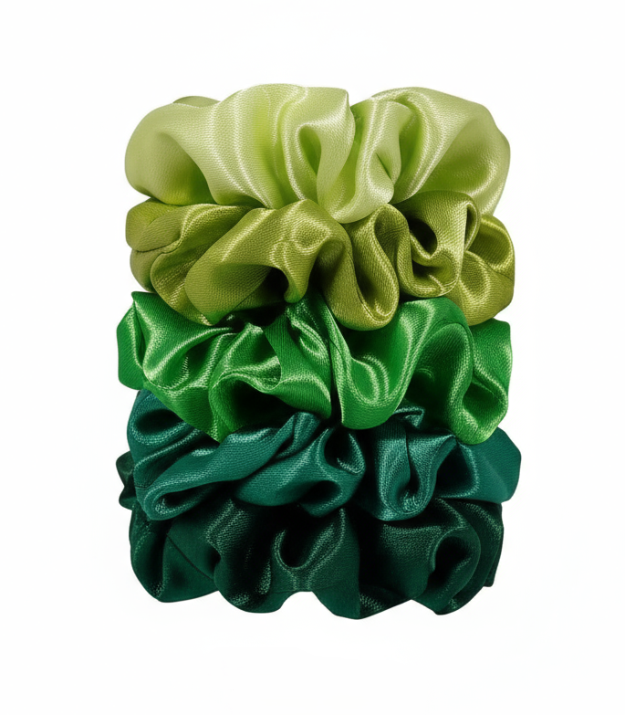 5-Pack Satin Silk Scrunchies for Thick Hair | Damage-Free Hair Ties