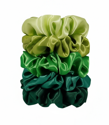 5-Pack Satin Silk Scrunchies for Thick Hair | Damage-Free Hair Ties