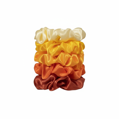 5-Pack Satin Silk Scrunchies for Thick Hair | Damage-Free Hair Ties