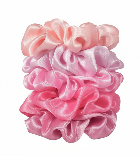 5-Pack Satin Silk Scrunchies for Thick Hair | Damage-Free Hair Ties