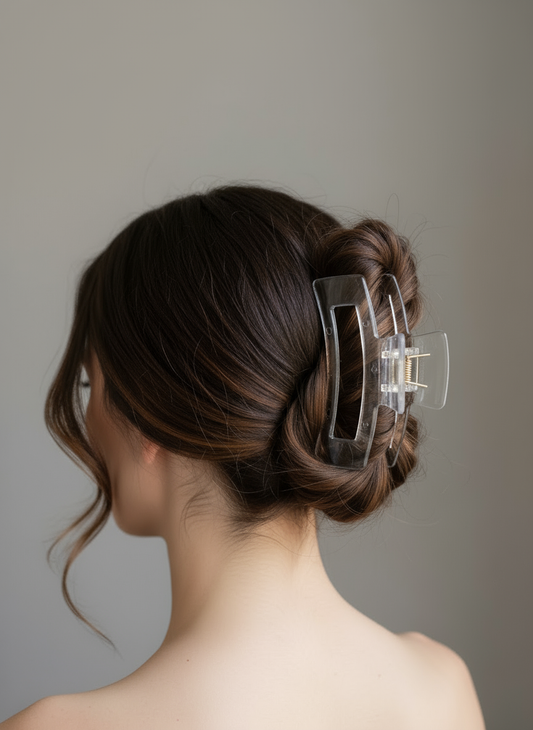 Glossy Clear Acrylic Claw Clip | Non-Slip Hair Clips 9 Colors