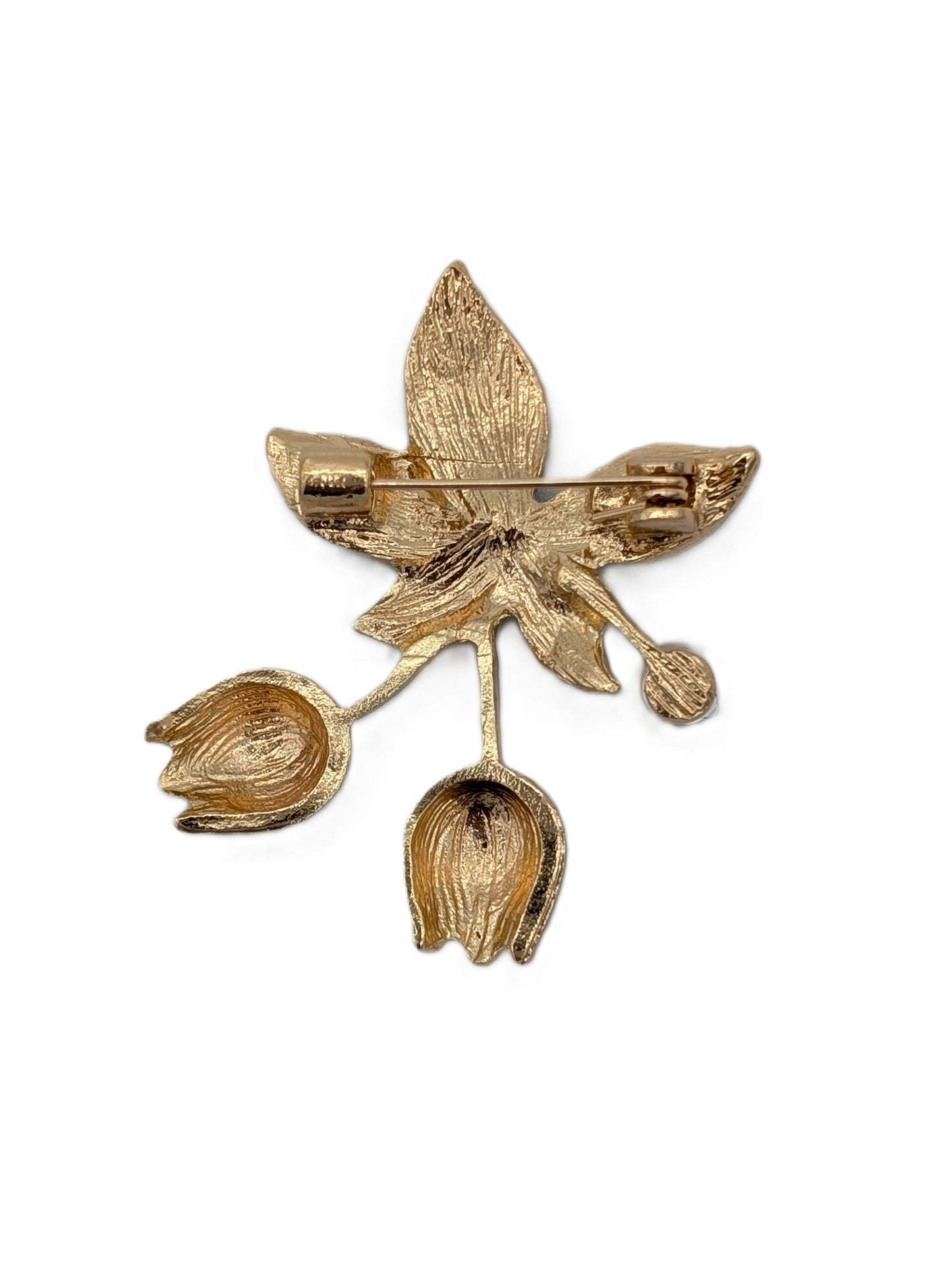 Lily of the Valley Brooch | Pearl & White Enamel Flower Pin