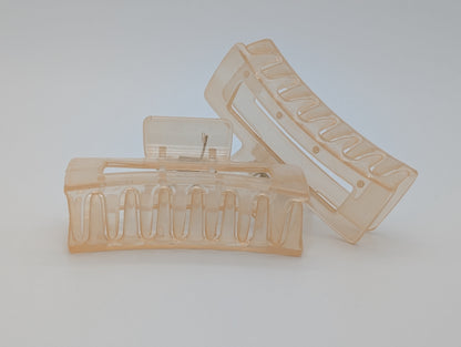 Glossy Clear Acrylic Claw Clip | Non-Slip Hair Clips 9 Colors