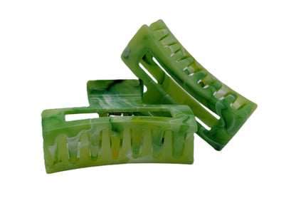 Marble Acrylic Claw Clips (3.35") | Non-Slip Hair Clips for Thick Hair