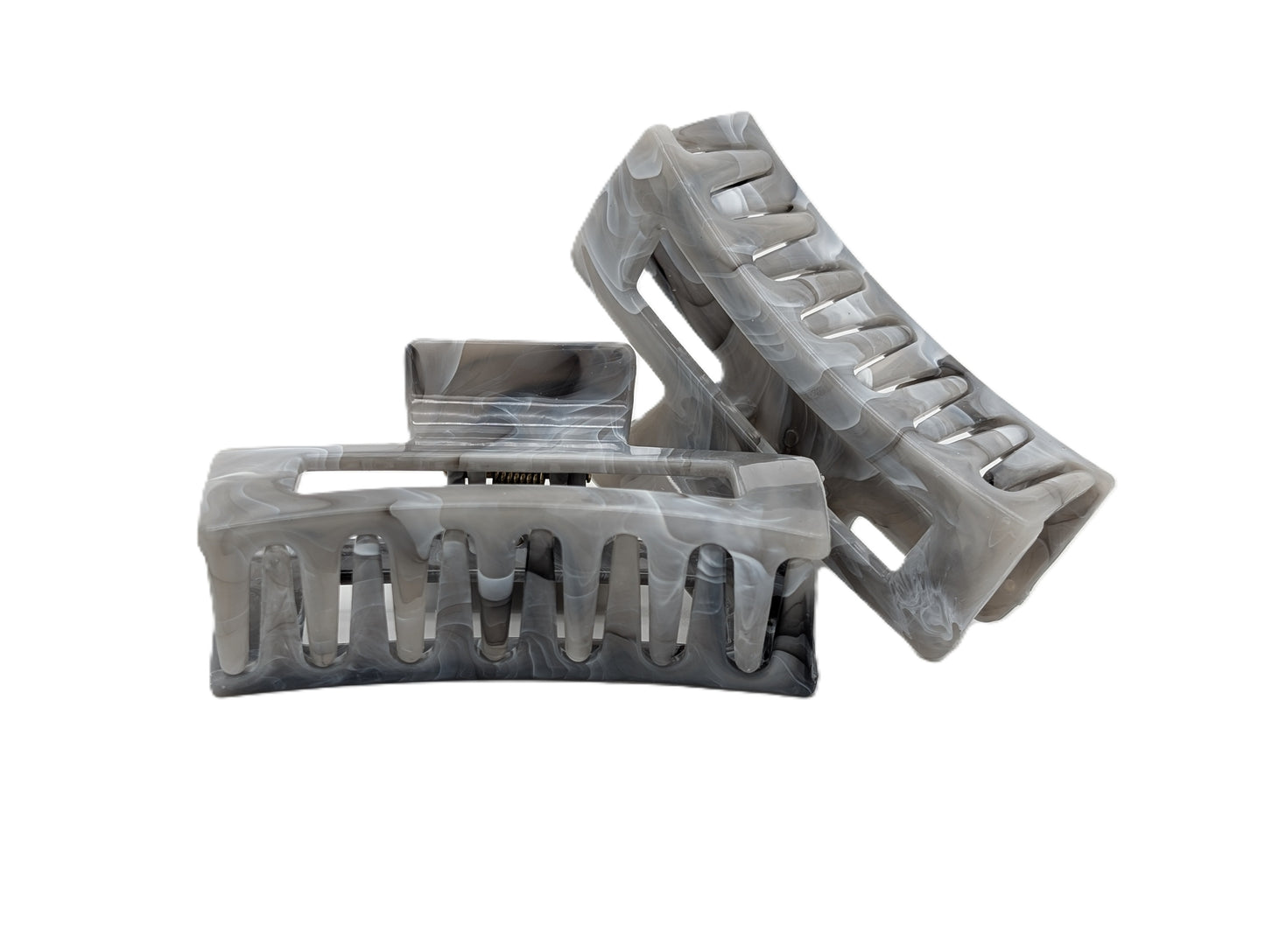 Marble Acrylic Claw Clips (3.35") | Non-Slip Hair Clips for Thick Hair