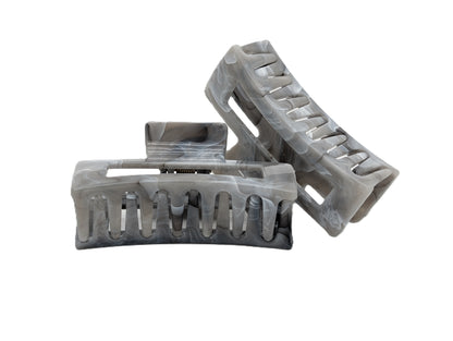 Marble Acrylic Claw Clips (3.35") | Non-Slip Hair Clips for Thick Hair