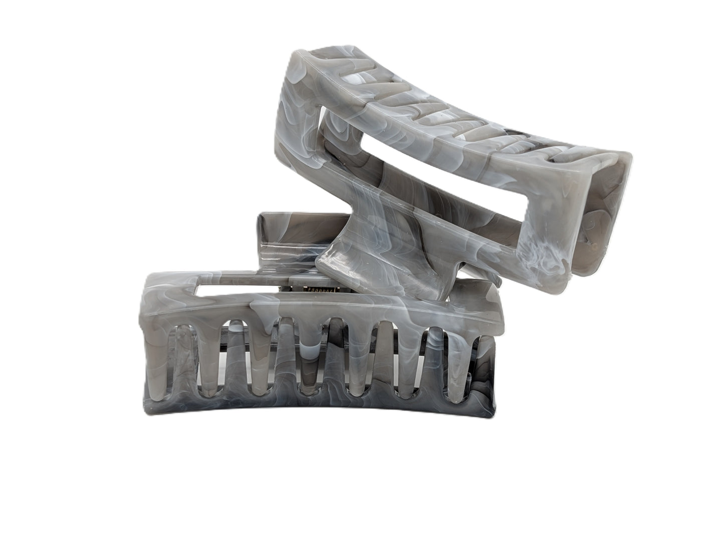 Marble Acrylic Claw Clips (3.35") | Non-Slip Hair Clips for Thick Hair