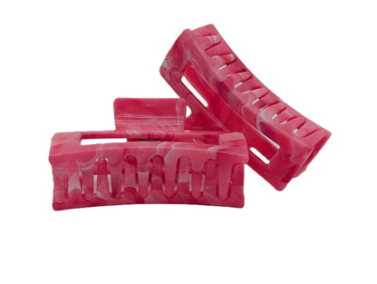 Marble Acrylic Claw Clips (3.35") | Non-Slip Hair Clips for Thick Hair