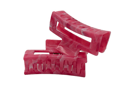 Marble Acrylic Claw Clips (3.35") | Non-Slip Hair Clips for Thick Hair