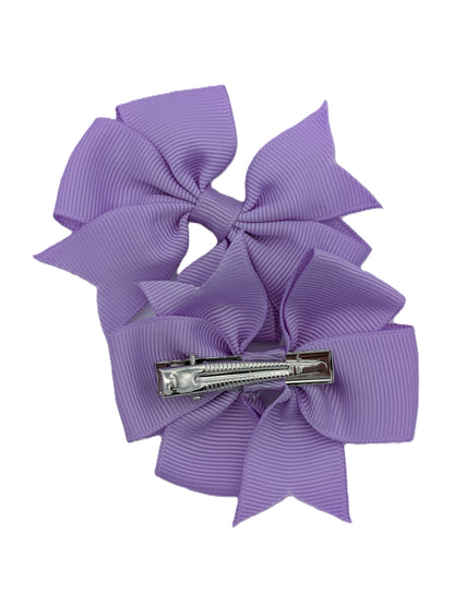 Boutique Pinwheel Clips 3" Grosgrain Pair