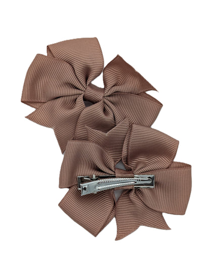 Boutique Pinwheel Clips 3" Grosgrain Pair